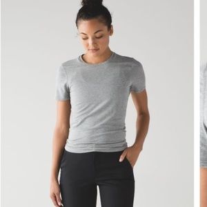 Lululemon Kitsilano SS Tee H Med Grey Size 6